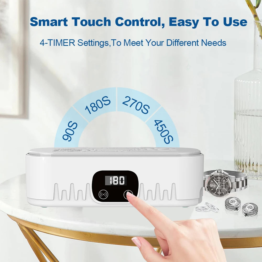 Ultrasonic Glasses Cleaner 47kHz High Frequency Vibration Ultrasonic Cleaner for Jewelry Watches Ultrasonic Washing Machine