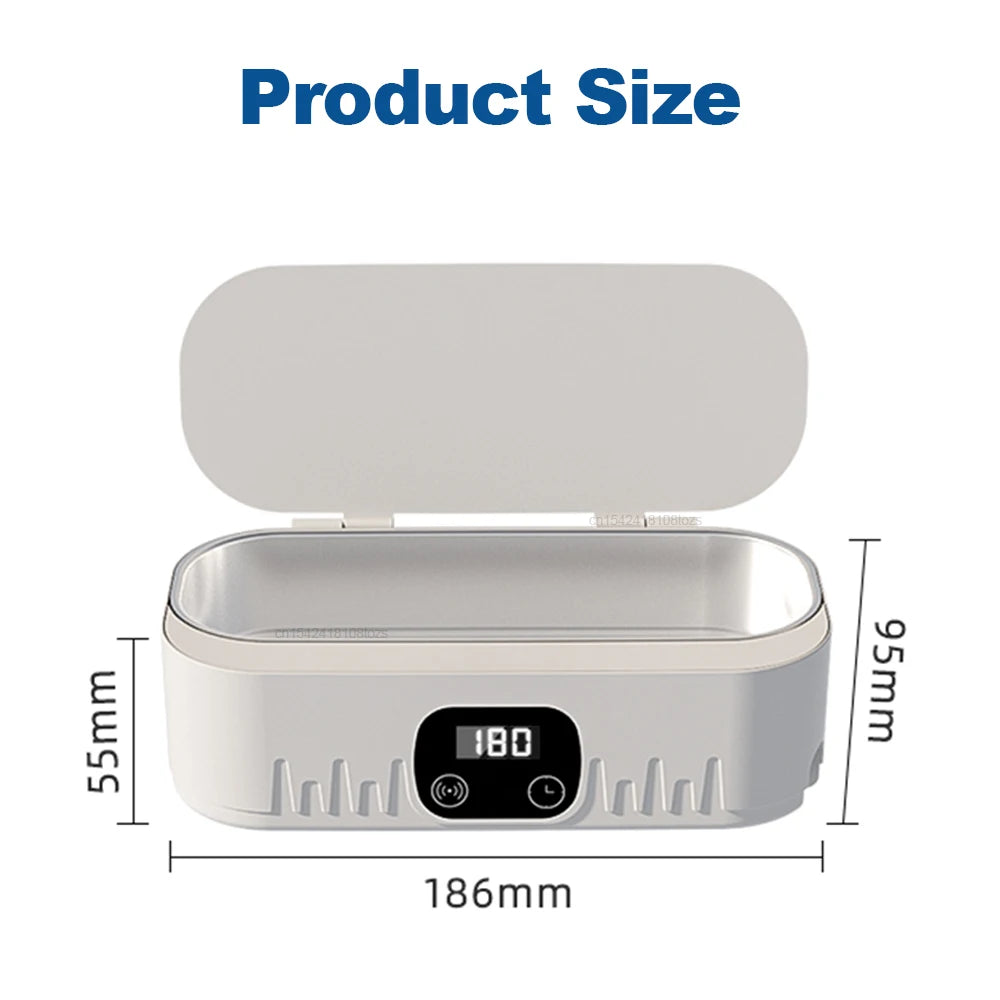 Ultrasonic Glasses Cleaner 47kHz High Frequency Vibration Ultrasonic Cleaner for Jewelry Watches Ultrasonic Washing Machine