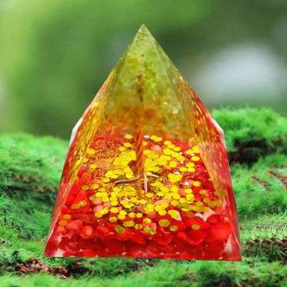 Natural Stone Orgonite Gem Pyramid Crystals