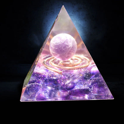 Natural Stone Orgonite Gem Pyramid Crystals