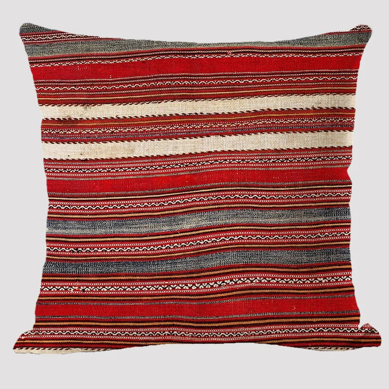 Bohemian Patterns Linen Cushion Pillow Cases - Multicolors