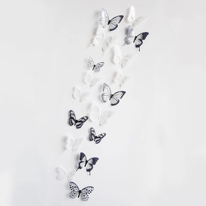 3D Crystal Butterfly Wall Sticker (18 Pcs)