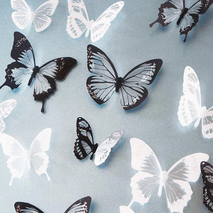 3D Crystal Butterfly Wall Sticker (18 Pcs)