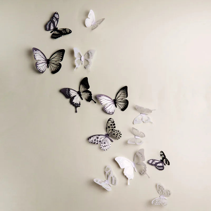 3D Crystal Butterfly Wall Sticker (18 Pcs)