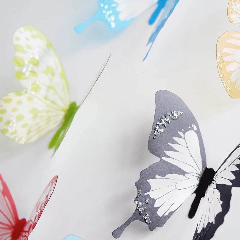 3D Crystal Butterfly Wall Sticker (18 Pcs)