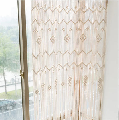 Hand-woven  Macramé Cotton Door Cover, Curtain or Tapestry