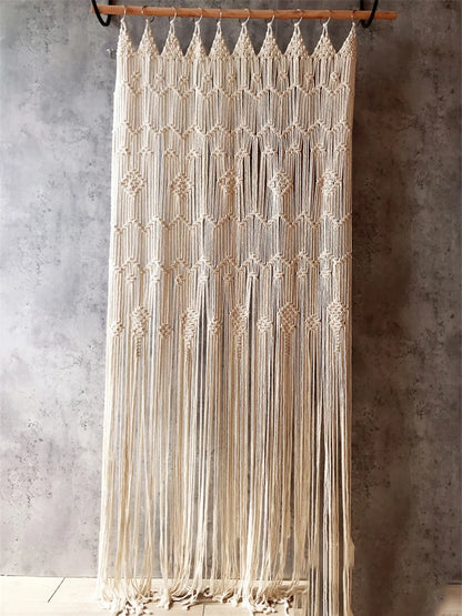 Hand-woven  Macramé Cotton Door Cover, Curtain or Tapestry