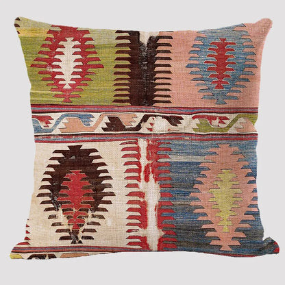 Bohemian Patterns Linen Cushion Pillow Cases - Multicolors