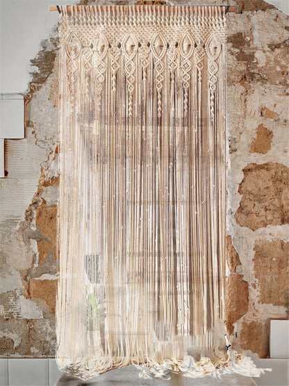 Hand-woven  Macramé Cotton Door Cover, Curtain or Tapestry