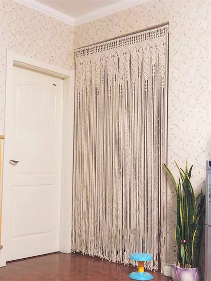 Hand-woven  Macramé Cotton Door Cover, Curtain or Tapestry