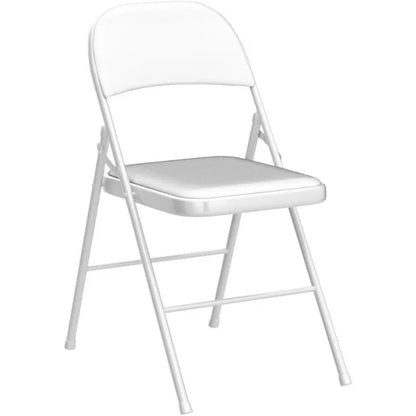 Folding Chairs with Padded Seats for Outdoor & Indoor, Portable Stackable Commercial Seat with Steel Frame