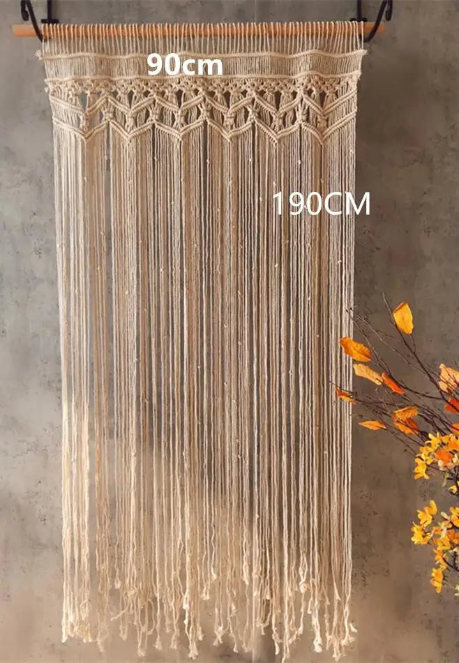 Hand-woven  Macramé Cotton Door Cover, Curtain or Tapestry