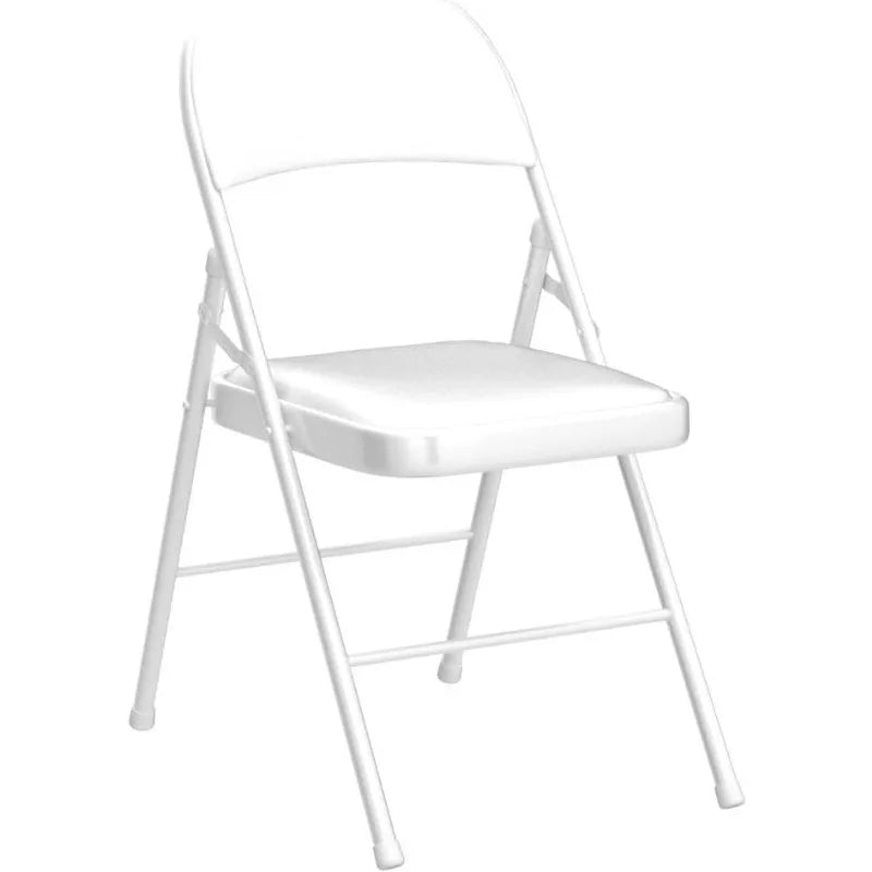 Folding Chairs with Padded Seats for Outdoor & Indoor, Portable Stackable Commercial Seat with Steel Frame