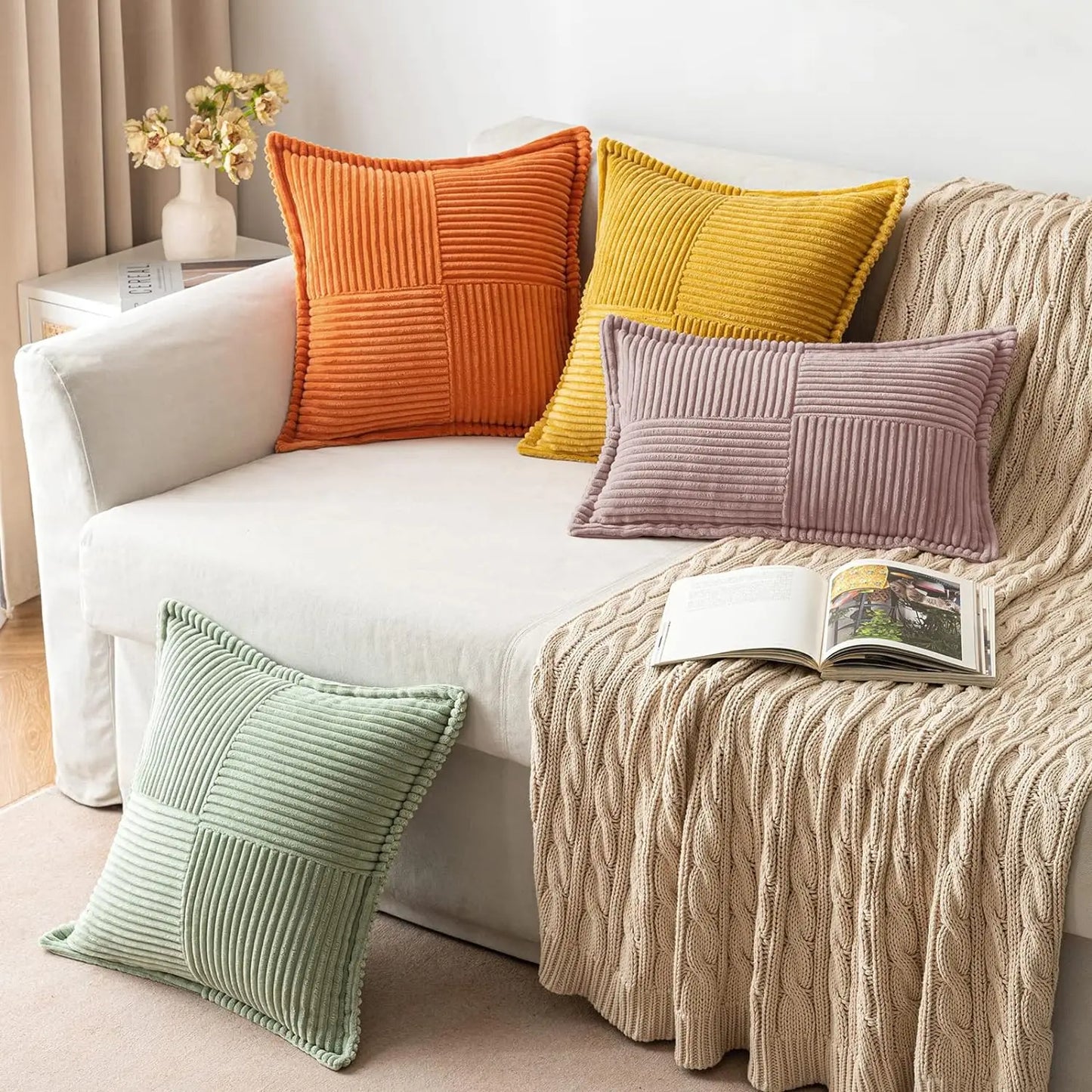 Boho Striped Pillow Decorative Covers