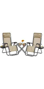 3-Piece Outdoor Bistro Set w/Rose Design, Rust-Resistant Cast Aluminum Table and Chairs   table and chairs set