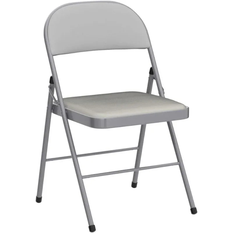 Folding Chairs with Padded Seats for Outdoor & Indoor, Portable Stackable Commercial Seat with Steel Frame