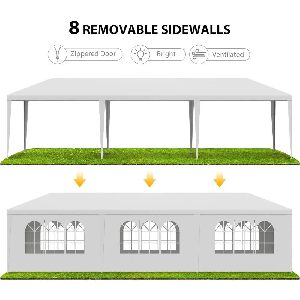 10'x30' Outdoor Canopy Tent with Removable Sidewalls