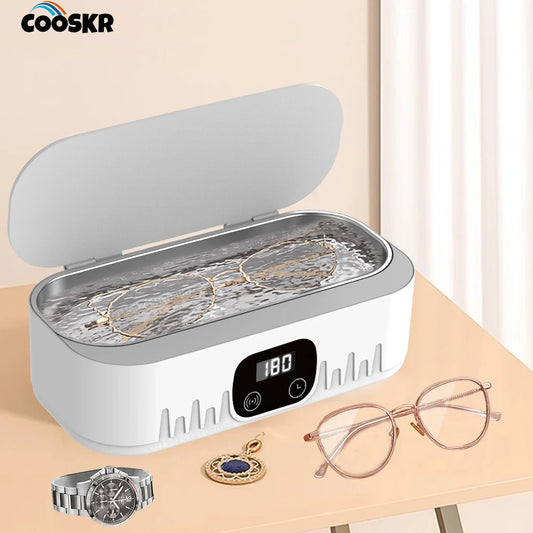 Ultrasonic Glasses Cleaner 47kHz High Frequency Vibration Ultrasonic Cleaner for Jewelry Watches Ultrasonic Ｗashing Machine