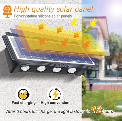 Solar LED Light Outdoor Solar LED Wall Lamp High Brightness Up And Down Luminous Lighting for Outdoor Garden Decoration Sunlight