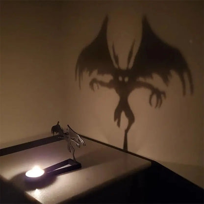 Black Halloween Shadow Projection Candlestick Decoration