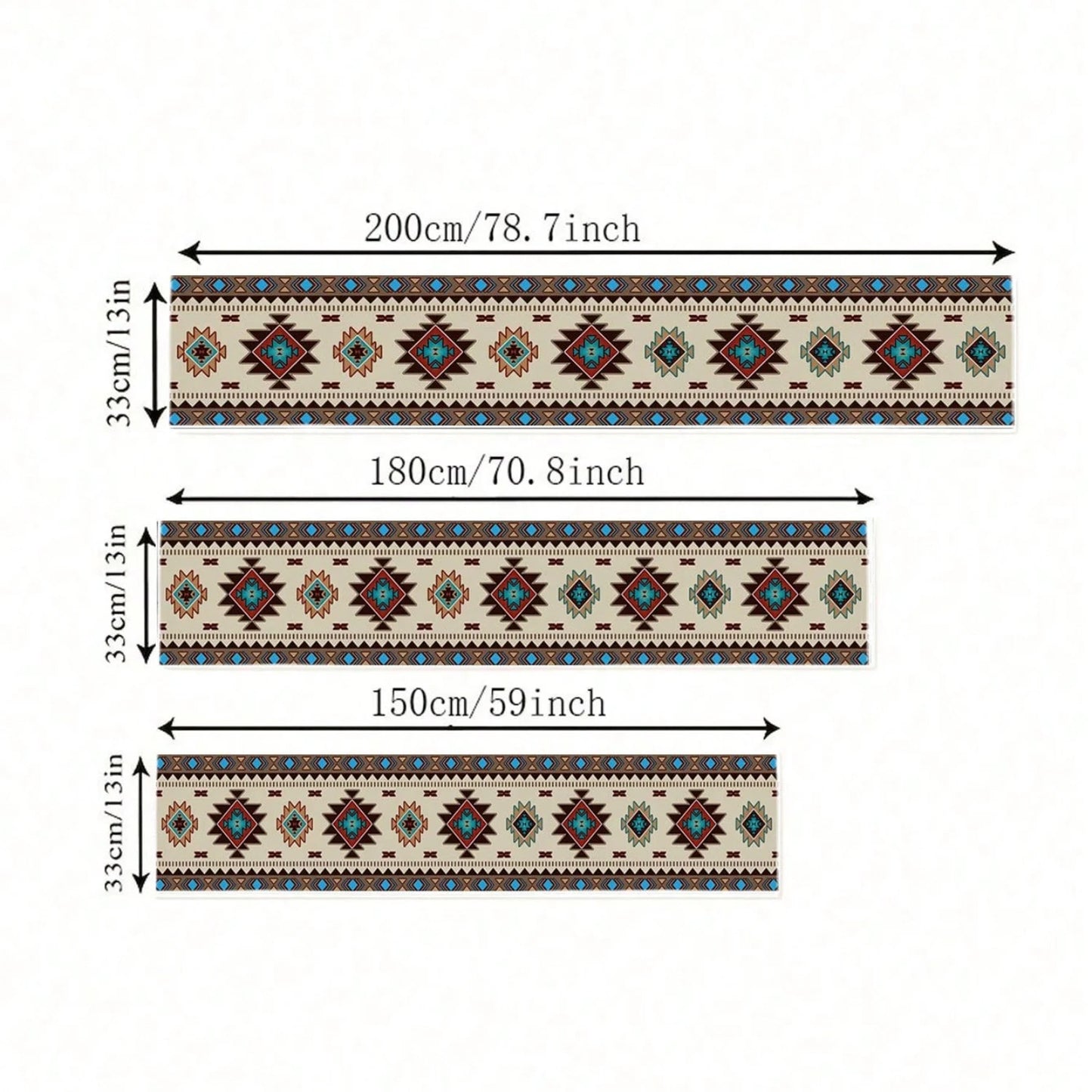 Boho American Indian Style Linen Table Runners