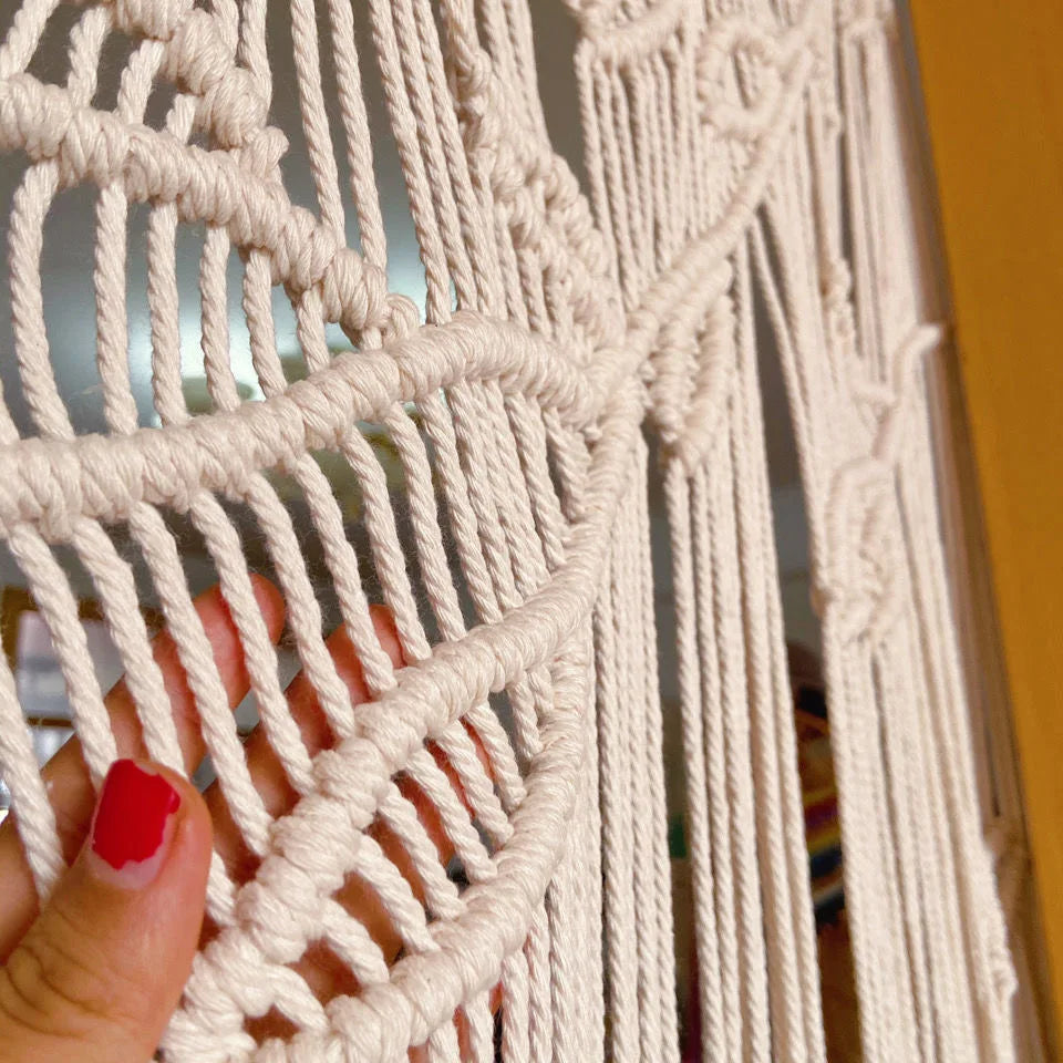 Hand-woven  Macramé Cotton Door Cover, Curtain or Tapestry