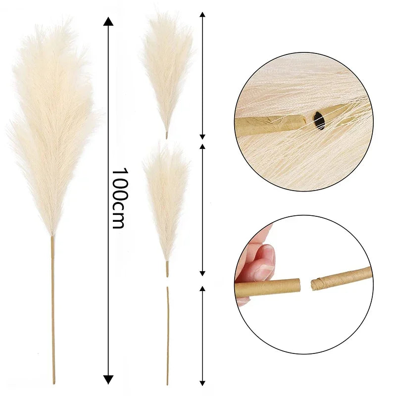 39inch Fluffy Artificial Pampas Grass Flower for Boho Decor