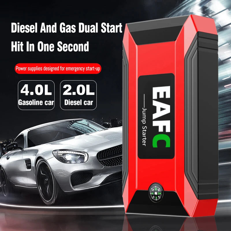 EAFC 600A and 2000A Jump Starter, Power Bank and Portable Charger. Starting Device For 6.0L/4.0L Emergency Car Battery Jump Starter