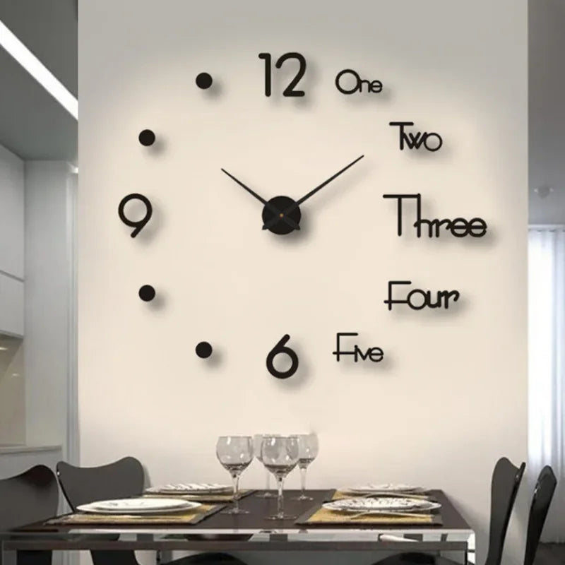 DIY Modern Design Large Wall Clock