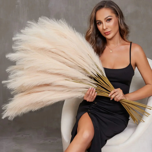 39inch Fluffy Artificial Pampas Grass Flower for Boho Decor