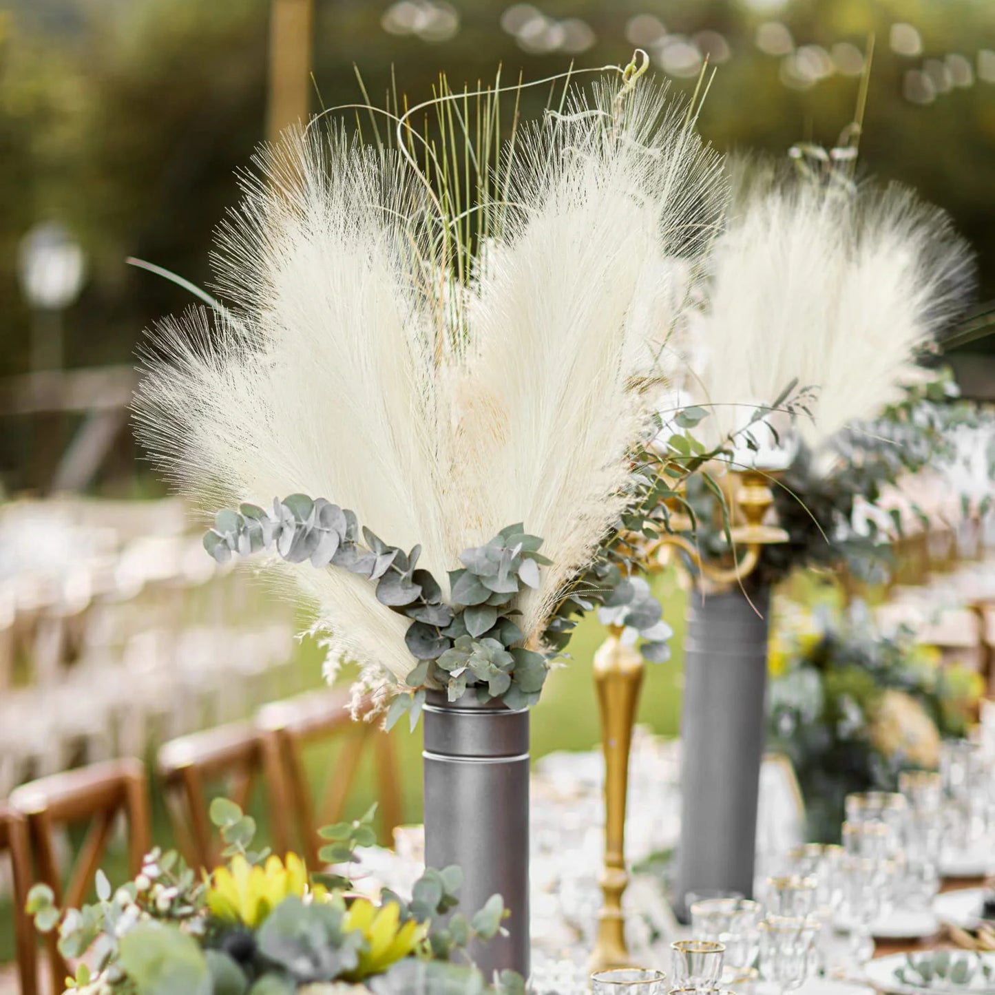 Fluffy Artificial Pampas Grass 10/30 pieces