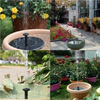 Solar Fountain Pump Energy-saving Plants Watering Kit Colorful Solar Fountain Solar Panel Bird Bath Fountain Outdoor Garden Pool