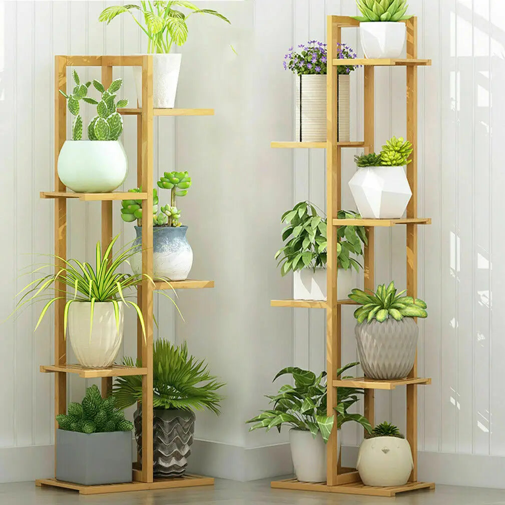 Bamboo 5 / 6  Tier  Plant Stand Rack