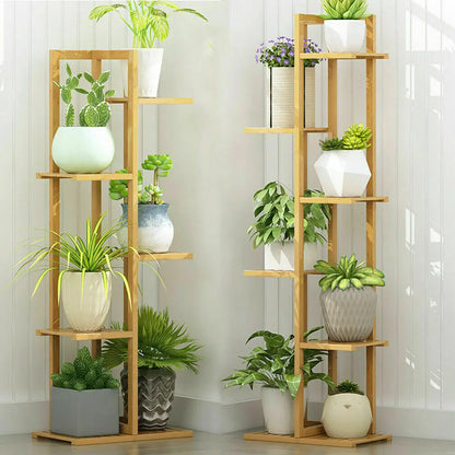 Bamboo 5 / 6  Tier  Plant Stand Rack