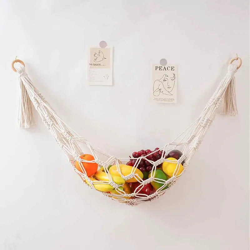 Macrame Hammock Net Toys Storage Boho Decor Children Room Toys Stuffed Animals Toys Hammock Net Organize Bohemia Storage Holder