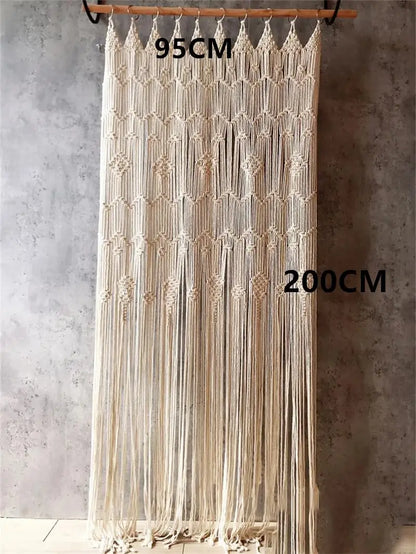 Hand-woven  Macramé Cotton Door Cover, Curtain or Tapestry