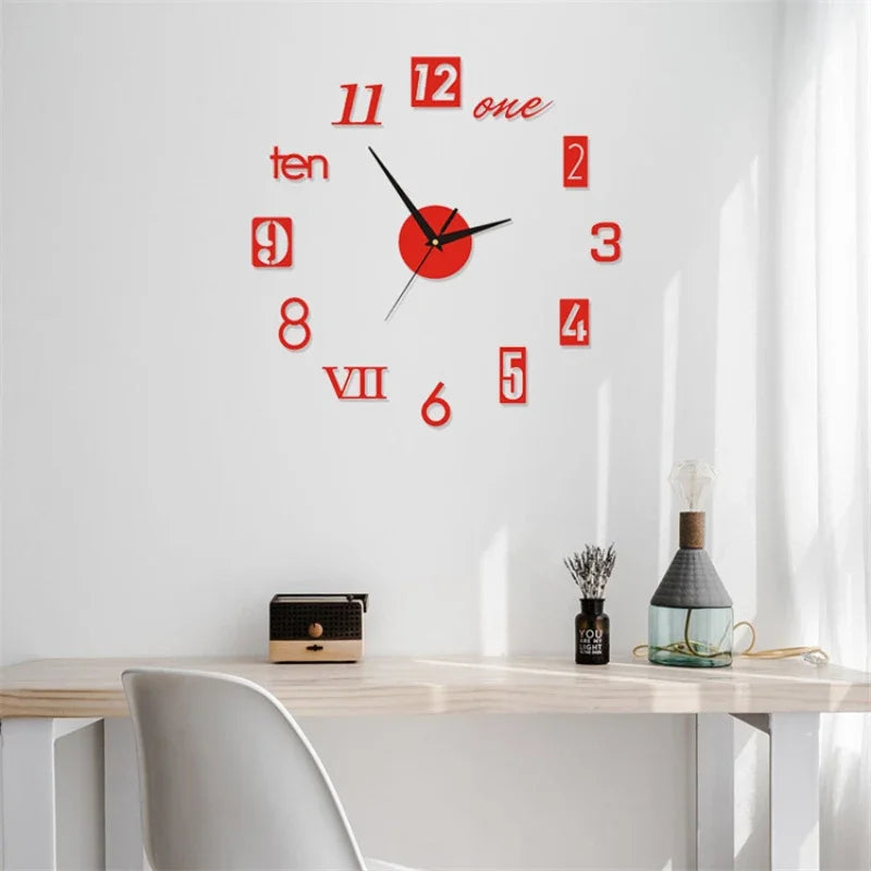 DIY Modern Design Large Wall Clock