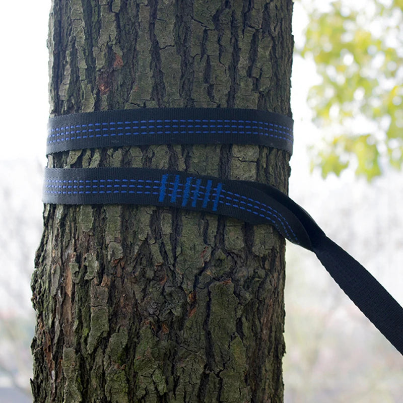 2Pcs High Bearing Capacity Hammock Straps - 600lbs Breaking Strength Polyester Belt Rope with Ring Buckle