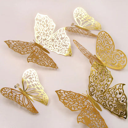 3D Hollow Butterfly Wall Stickers (12 Pcs)