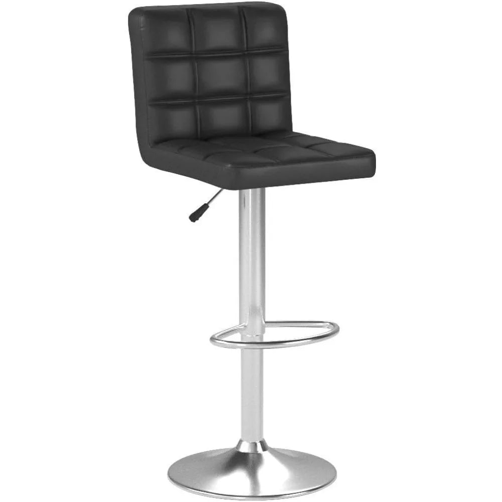 A Set of 2 Adjustable Modern Bar Stools