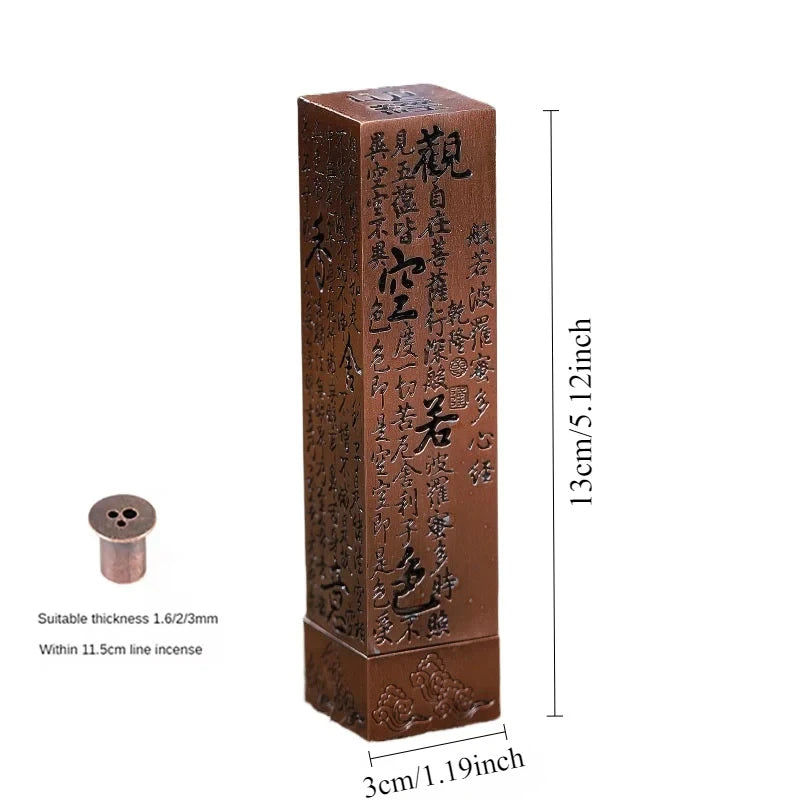 Alloy Buddhist Sutra Incense Stick Burner