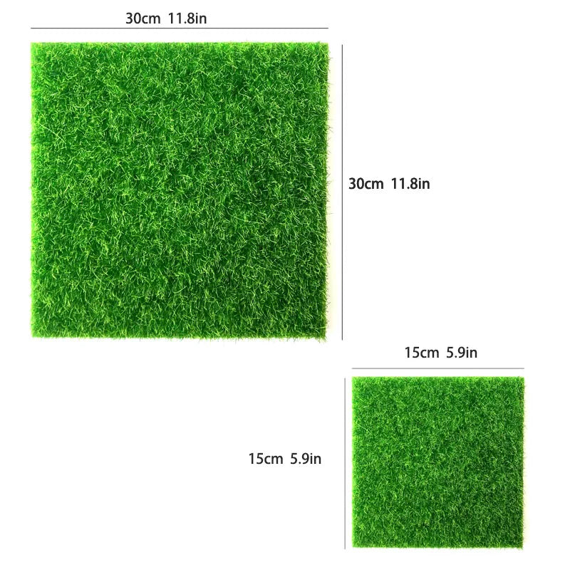 Mini Artificial Moss Turf Lawn Wall Green Plants DIY Simulation Grass Board Garden Micro Landscape Decor Moss Dollhouse 30*30cm