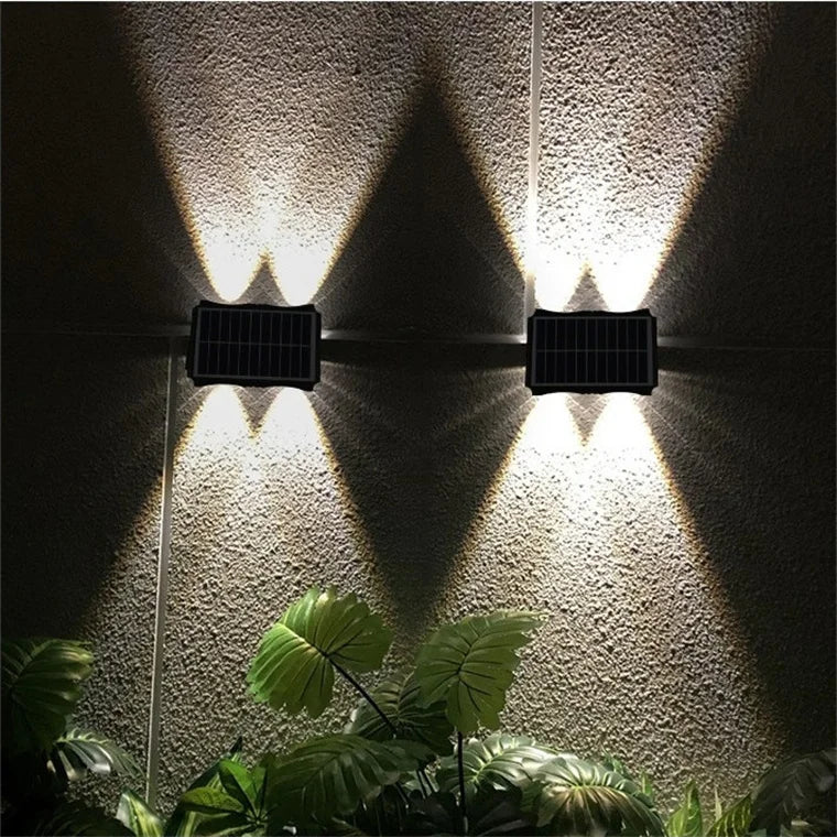 Solar LED Light Outdoor Solar LED Wall Lamp High Brightness Up And Down Luminous Lighting for Outdoor Garden Decoration Sunlight