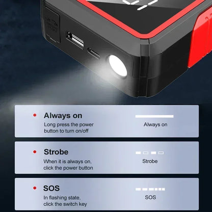 EAFC 600A and 2000A Jump Starter, Power Bank and Portable Charger. Starting Device For 6.0L/4.0L Emergency Car Battery Jump Starter