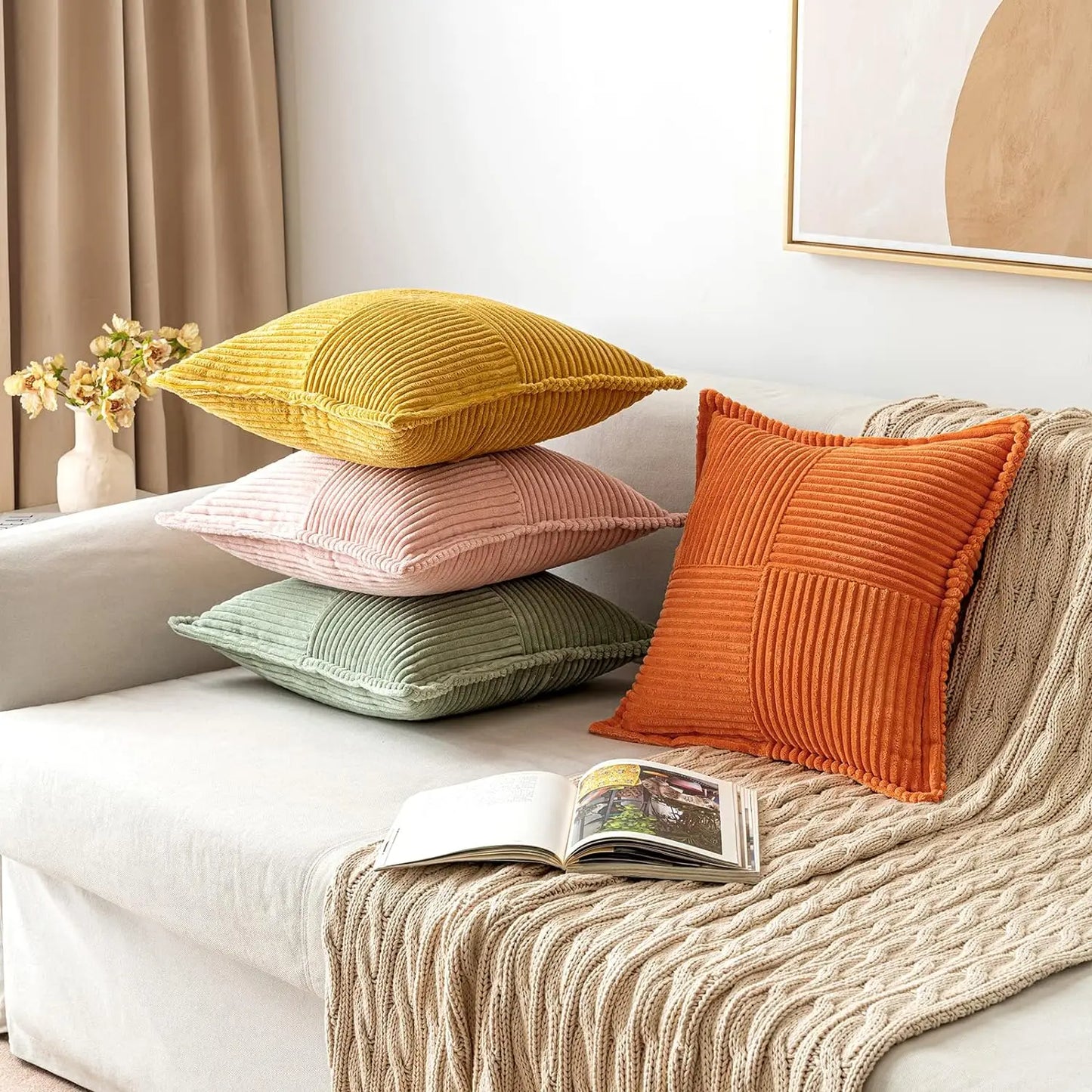 Boho Striped Pillow Decorative Covers