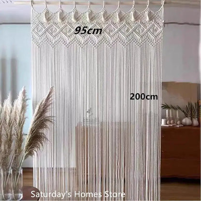 Hand-woven  Macramé Cotton Door Cover, Curtain or Tapestry