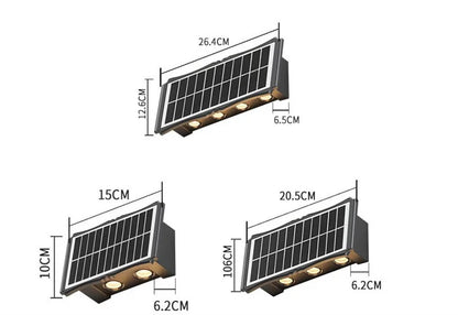 Solar LED Light Outdoor Solar LED Wall Lamp High Brightness Up And Down Luminous Lighting for Outdoor Garden Decoration Sunlight