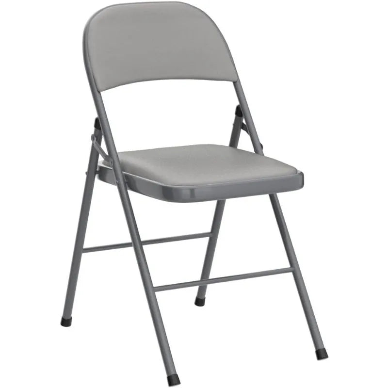 Folding Chairs with Padded Seats for Outdoor & Indoor, Portable Stackable Commercial Seat with Steel Frame