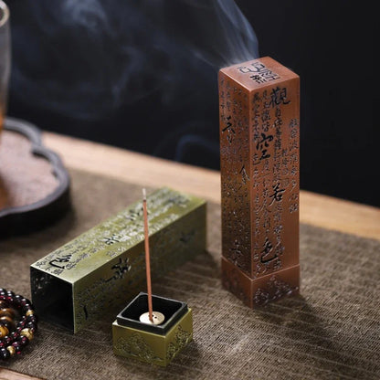 Alloy Buddhist Sutra Incense Stick Burner