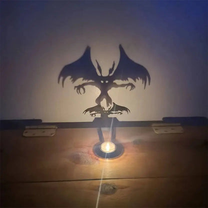 Black Halloween Shadow Projection Candlestick Decoration